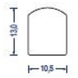SEMAFLEX® Silikonschaum-Halbrundprofil 10,5 x 13 mm